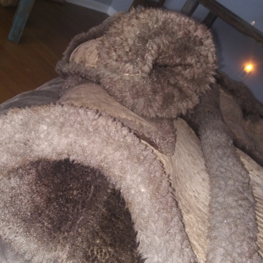 Ferris Bro's Furs Genuine Shearling Sheepskin Vintage Marlboro Man Style Jacket - Picture 5 of 15